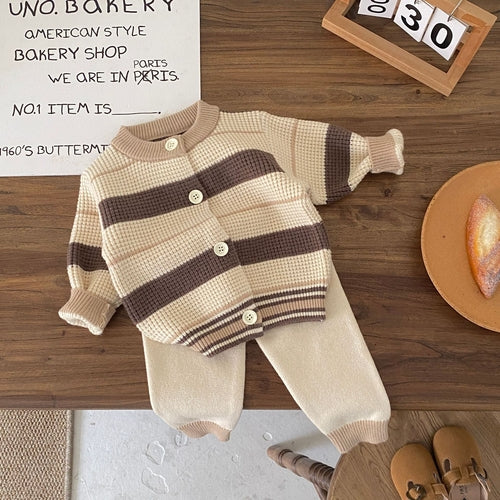 Autumn and Winter New Arrival Baby Kids Unisex Long Sleeves Striped