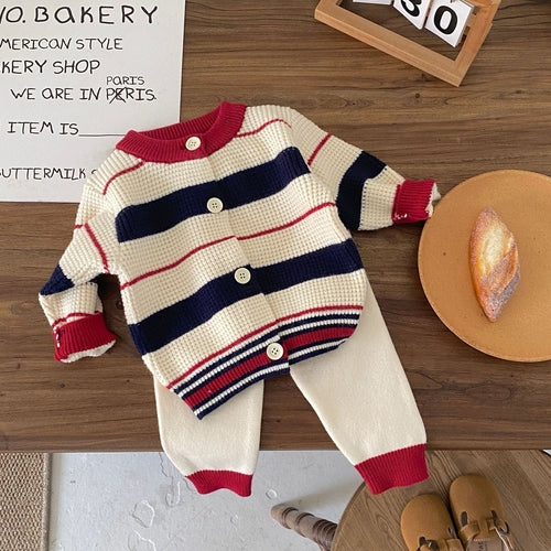 Autumn and Winter New Arrival Baby Kids Unisex Long Sleeves Striped