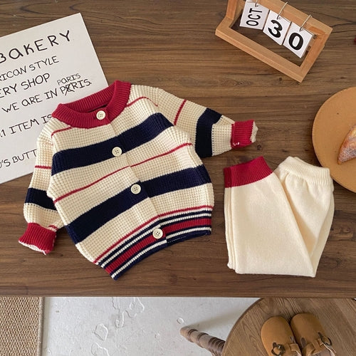 Autumn and Winter New Arrival Baby Kids Unisex Long Sleeves Striped