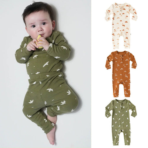 Autumn Arrival Baby Unisex Long Sleeves Casual Geometric Pattern Crew