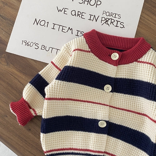 Autumn and Winter New Arrival Baby Kids Unisex Long Sleeves Striped