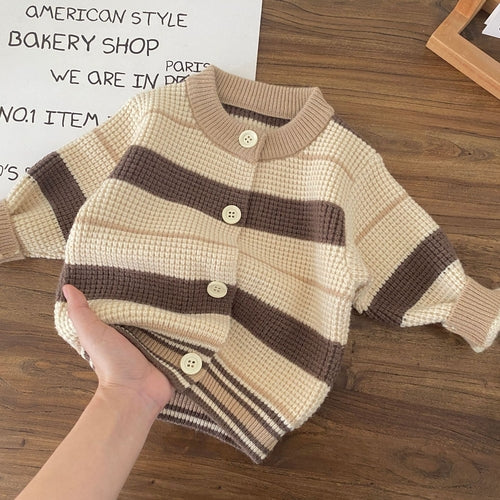Autumn and Winter New Arrival Baby Kids Unisex Long Sleeves Striped