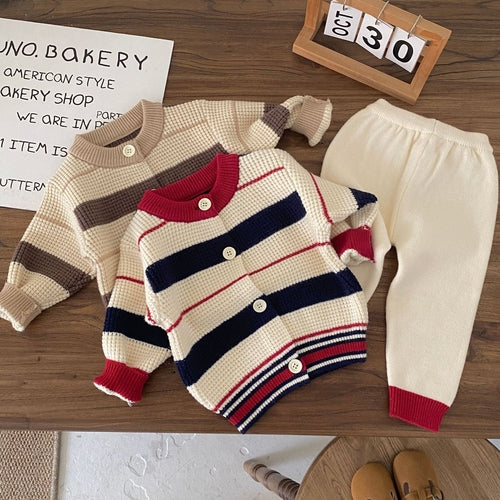 Autumn and Winter New Arrival Baby Kids Unisex Long Sleeves Striped